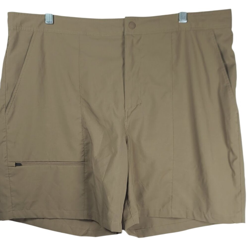 Mountain Hardwear Men's Tan Flat Front Trail Hiking Cargo Short Size 38